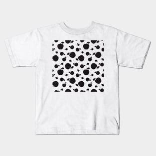 Black Apple Pattern Kids T-Shirt